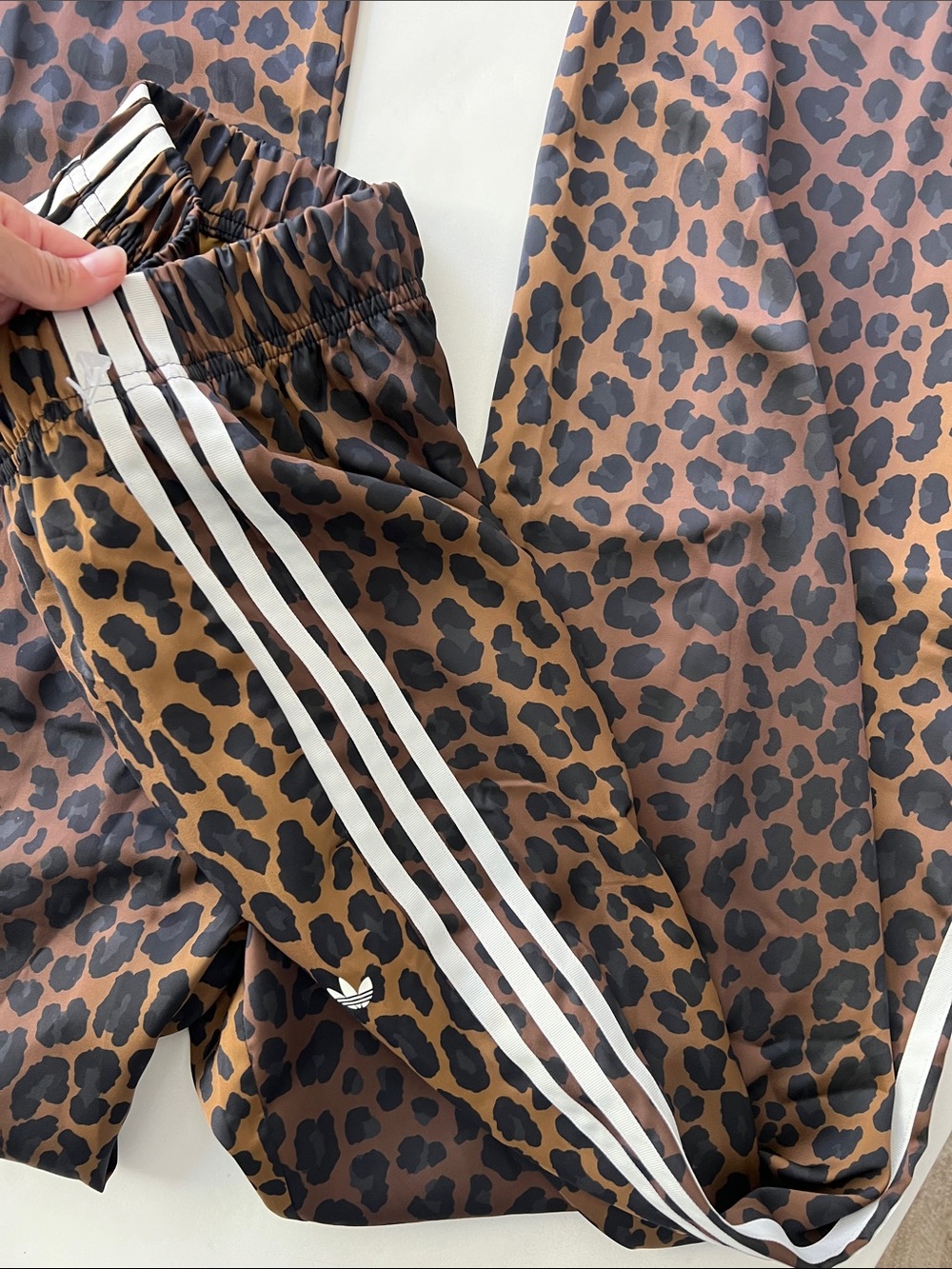 Adidas Leopard Firebird Oversized Double Stripe Track Pants XXS - Picture 8 of 9